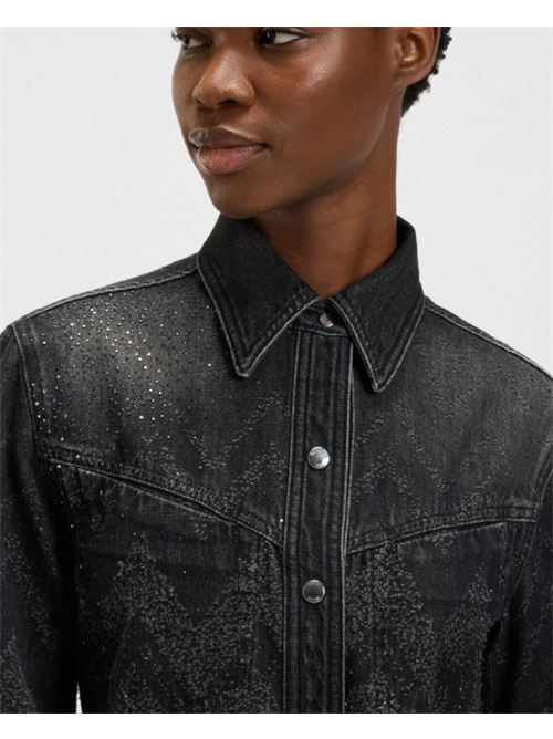 Giacca  corta in denim decorato con cristalli BOSS | 50548445 C_SHIRT LS 1.0.002